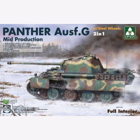Panther Ausf. G Mid Production w/ Steel Wheels Full Interior Takom 2120 1:35 Modellbau  Wehrmacht WW2