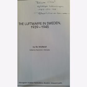 Widfeldt The Luftwaffe in Sweden 1939-1945 Mit Widmung!