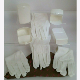 4x Baumwoll Handschuhe Corona 4x Boxen 1 Atemschutz Schal RM Sicherheitspaket