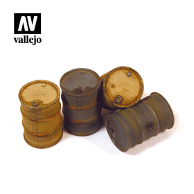 Deutsche Benzin-Fässer 2 Diorama Zubehör Vallejo SC202 Modellbau 1:35