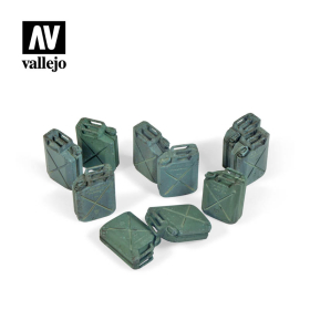 Alliierte Benzinkanister, WKII Diorama Zubehör Vallejo SC206 Modellbau 1:35