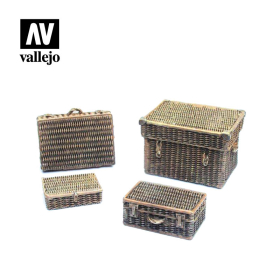 Weidenkoffer - 4 Stück Diorama Zubehör Vallejo SC227 Modellbau 1:35