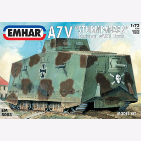 A7V &quot;Sturmpanzer&quot; German WW1 Tank Emhar 5003 1:72