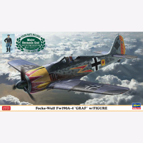 Focke-Wulf Fw190 A-4 &quot;Graf&quot; mit Figur von Major Hermann Graf Hasegawa 07492 1:48 LIMITED EDITION