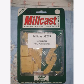 Milicast 1:76 German RSO Ambulance Resin Modellbausatz G219