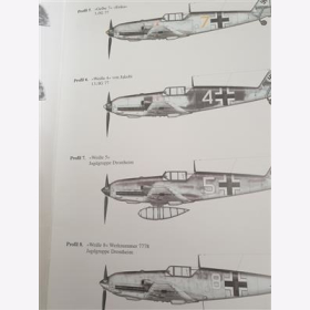 Flugzeugprofile aus Norwegen Messerschmitt Bf 109T Tarnanstriche Markierungen