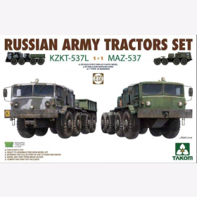 KZKT-537L + MAZ-537 1+1 Russian Army Tractors set Takom 5003 1:72