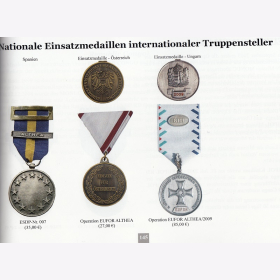Schneider Einsatzmedaillen und Ehrenzeichen Bundeswehr NATO  EU und UN Ausgabe 2022