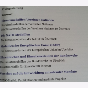 Schneider Einsatzmedaillen und Ehrenzeichen Bundeswehr NATO  EU und UN 2022