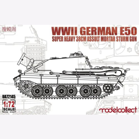 WWII German E50 UA72145 Super Heavy 38cm Assault Mortar Sturm Gun 1:72