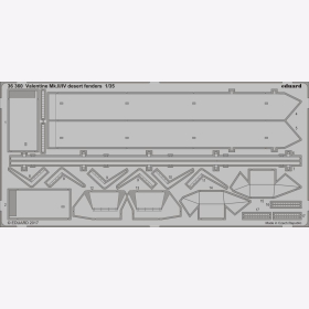 Valentine Mk.II/IV desert fenders for Tamiya kit Eduard 36360 1:35