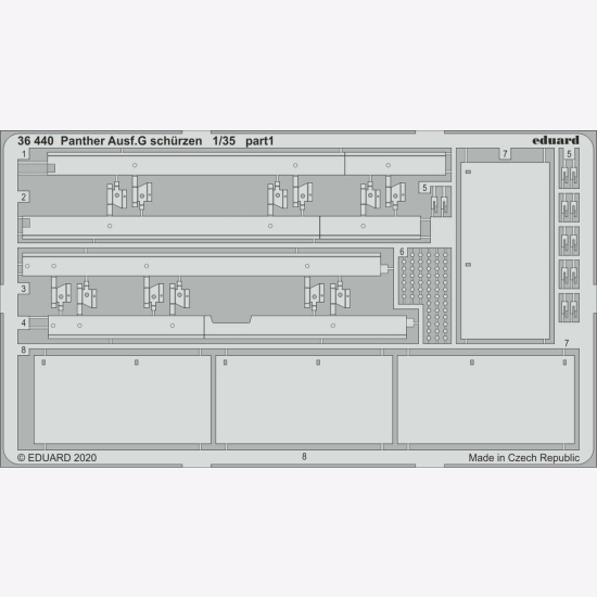 Panther Ausf. G Schürzen for Ryefield Model kit Eduard 36440 1:35 ...