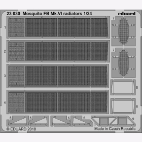 Mosquito FB Mk. VI radiators for Airfix kit Eduard 23030 1:24