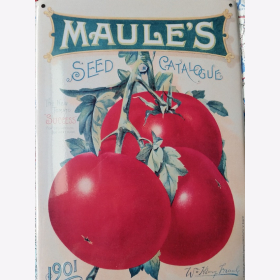 Blechschild &quot;Maule&acute;s Seed Catalogue The New Tomato Success 1901&quot;