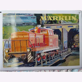 Blechschild M&auml;rklin Lokomotive Diesellok Eisenbahn Schild 2