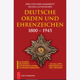 Nimmergut Autengruber Deutsche Orden und Ehrenzeichen 1800 &ndash; 1945 OEK Neuauflage Sofort lieferbar!