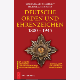 Nimmergut Autengruber Deutsche Orden und Ehrenzeichen 1800 &ndash; 1945 OEK Neuauflage