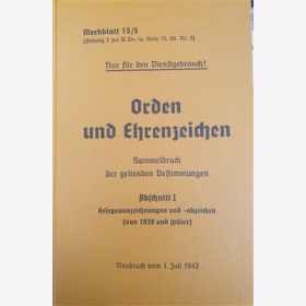 Orden und Ehrenzeichen - Sammeldruck der geltenden Bestimmungen