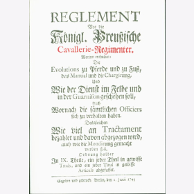 Reglement Infantrie Königlich Preußische Band 35 + 36