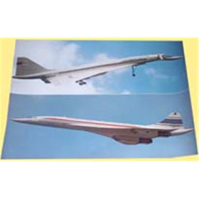 &Uuml;berschallflugzeug Concorde und sowj. TU 144 (Poster Nr. 7003)